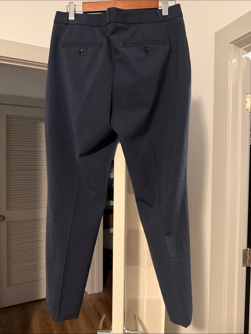 Banana Republic Navy Avery Straight-Leg Dress Trousers - Picture 2 of 3